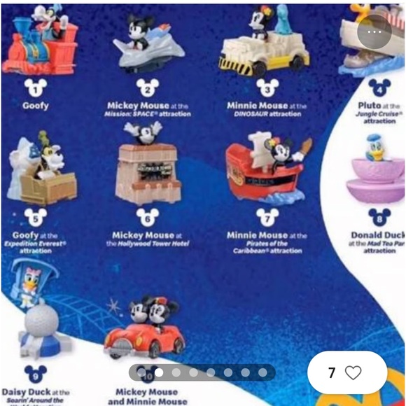 Lot of 4 Disney World McDonalds Toys 2022 park attractions magic kingdom 2 3 4 - Picture 3 of 5
